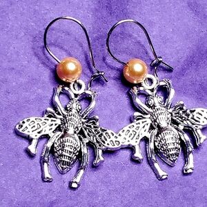 Handmade Honey Bee Earrings